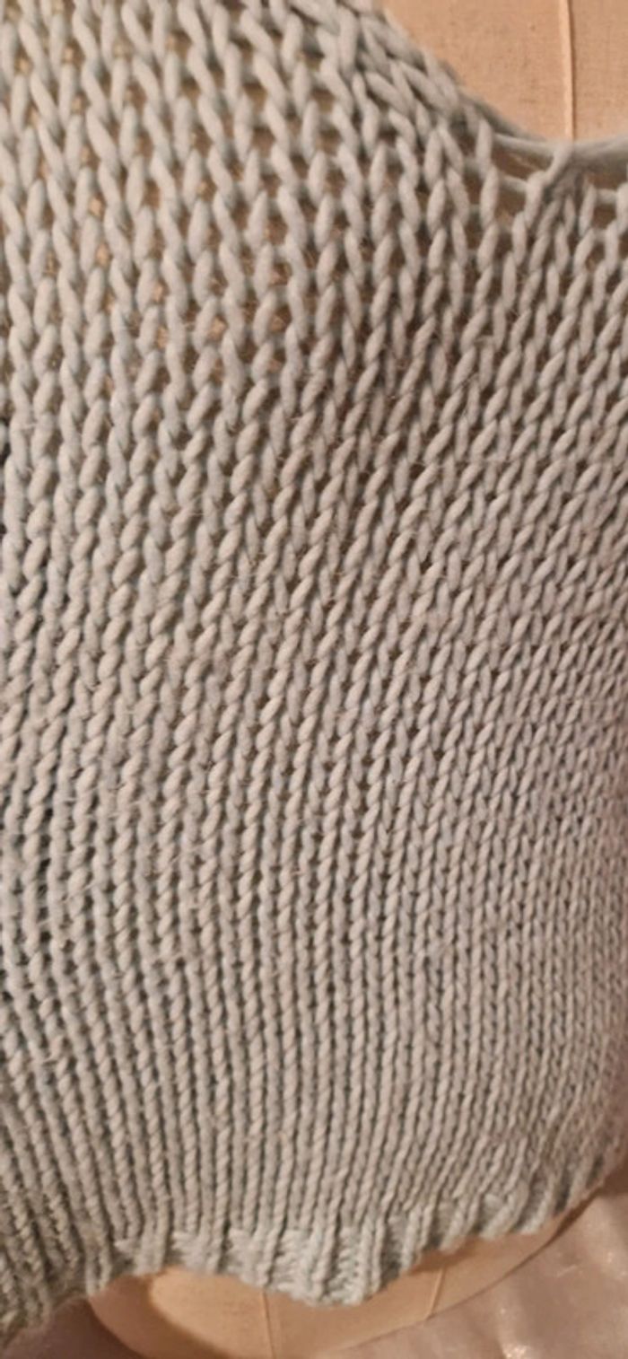 Pull Made in italy bleu clair grosse maille - photo numéro 9