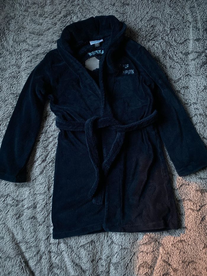 Robe de chambre / peignoir en polaire motif foot - 8 ans