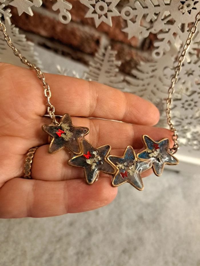 Collier étoile multicolore résine - photo numéro 9