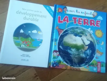 Lot 2 livres sur l'écologie pour enfants TBE