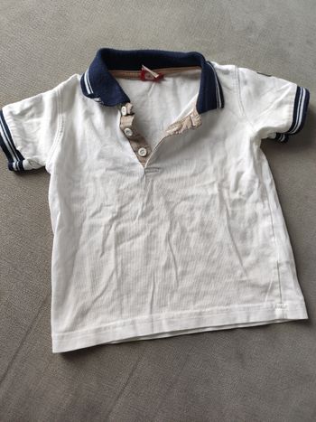 Polo blanc kitiwatt 18 mois