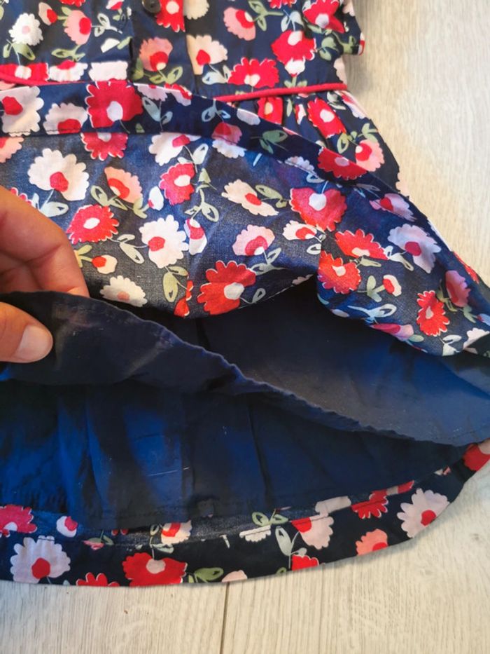 Robe bébé à fleurs doublée 6 mois - photo numéro 4