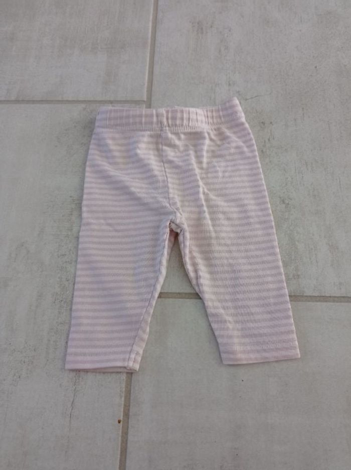 Leggings rose et blanc