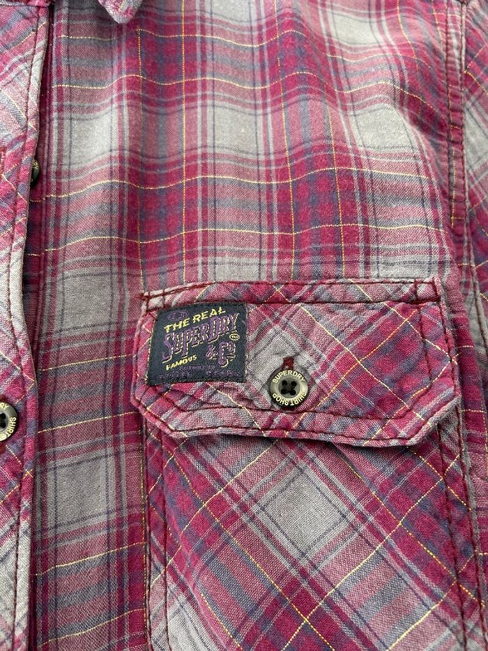 Joli chemise à carreaux Superdry taille M comme neuve - photo numéro 2