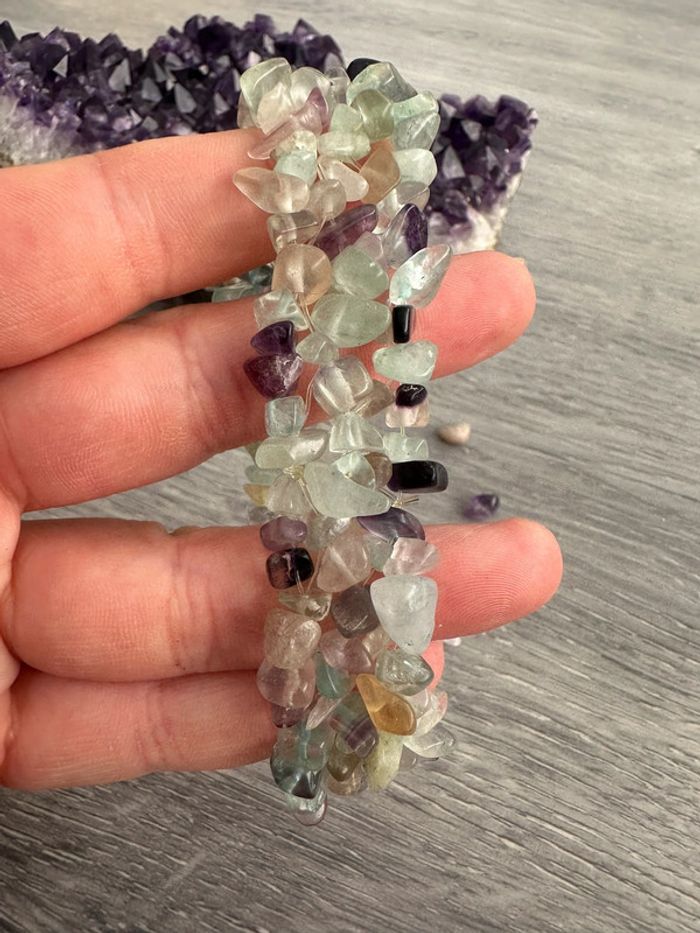 Bracelet large en fluorite véritable du Mexique - Pierre véritable - photo numéro 5