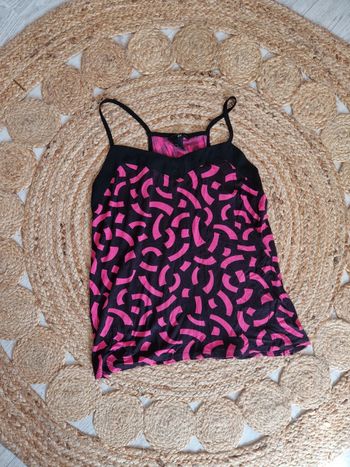 Débardeur/ top à bretelles rose et noir H&M 🌻 Taille M🌻
