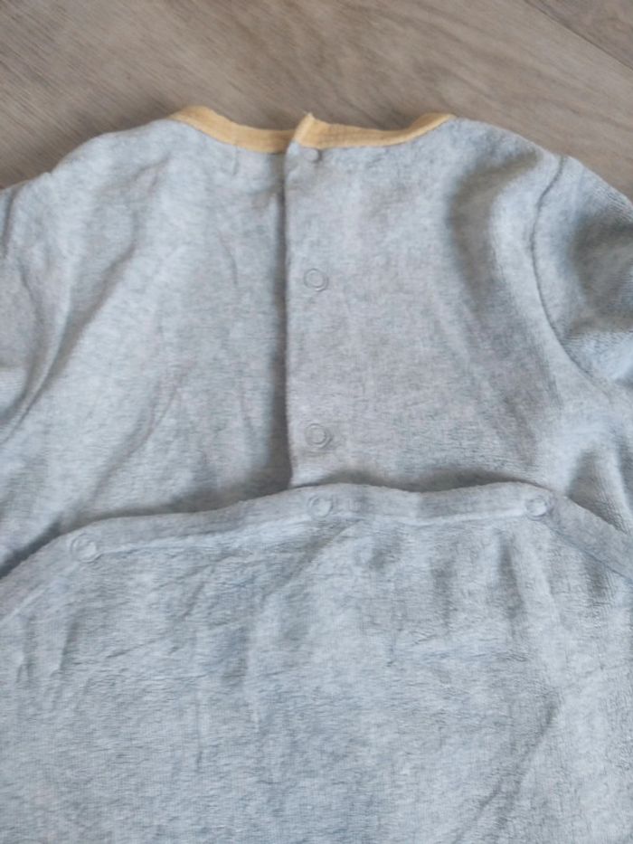 Pyjama gris velours une pièce - photo numéro 7
