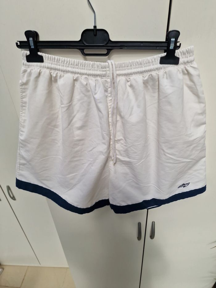 Short Blanc Bandes Marine - photo numéro 3