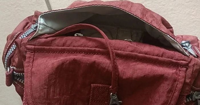 Sac à bandoulière Kipling Bordeaux Multipoches - photo numéro 8