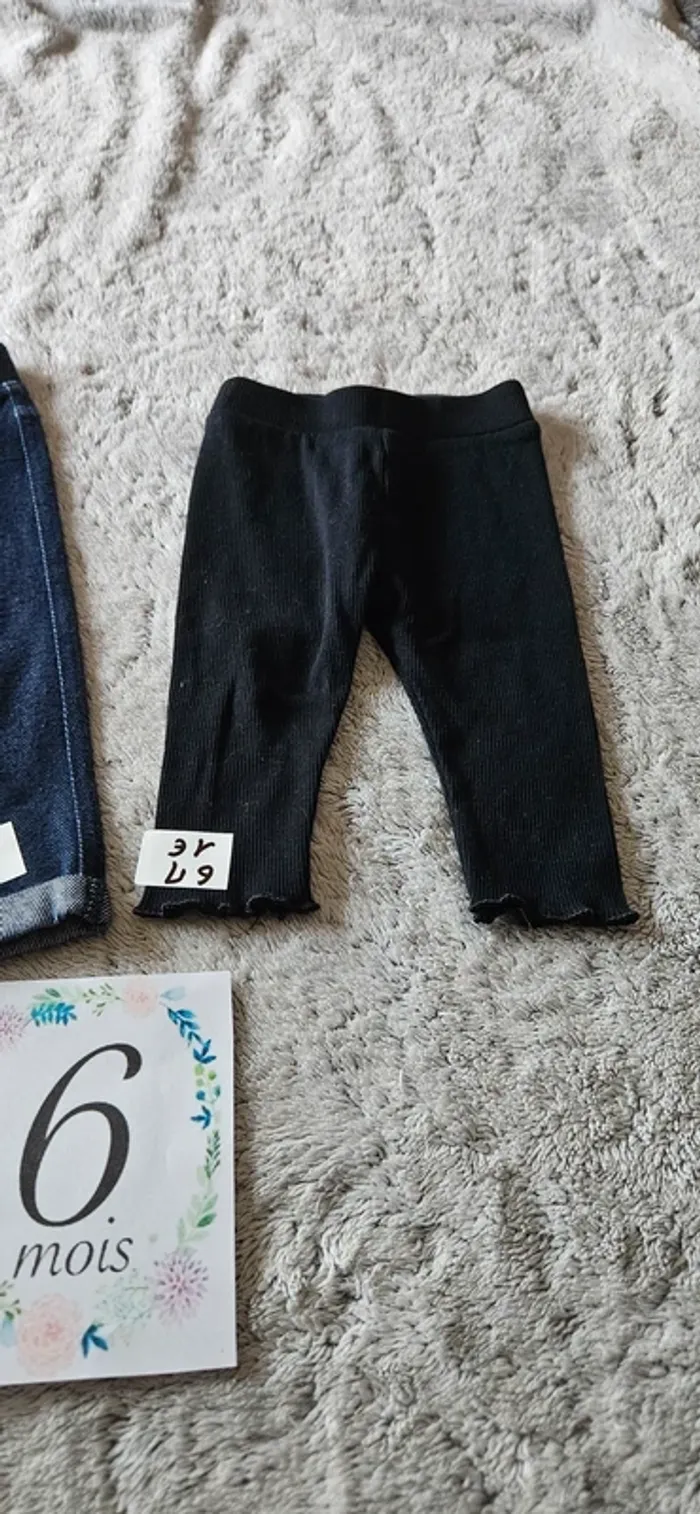 Lot 2 leggings 6 mois - photo numéro 3
