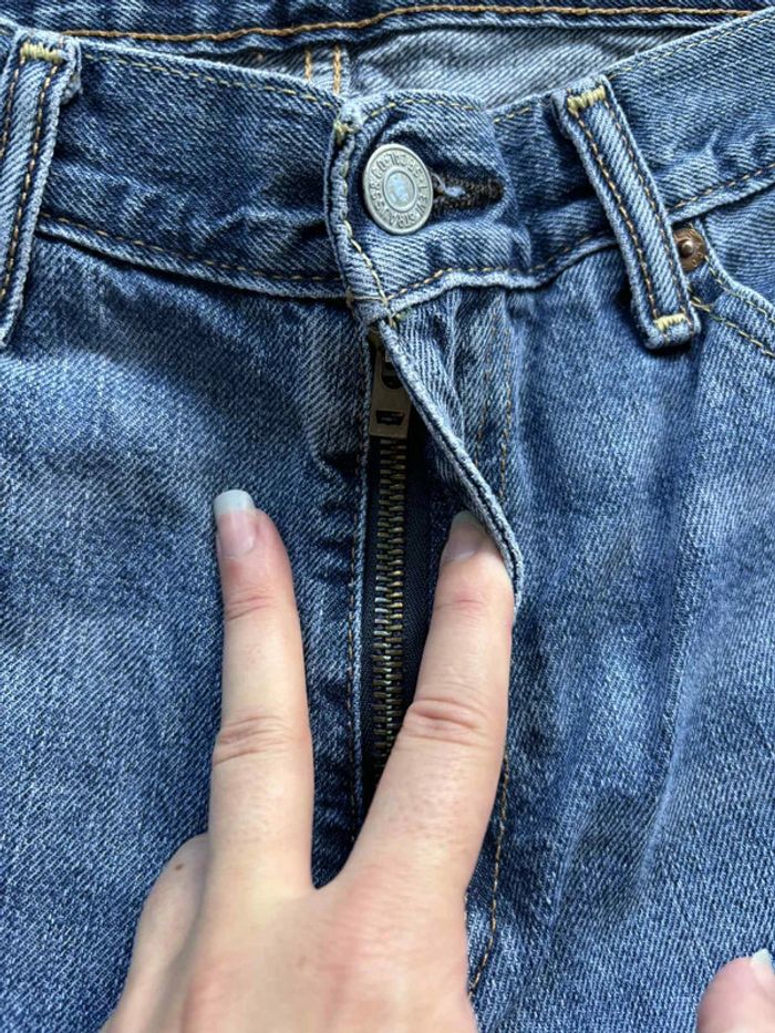 Levi’s 541 W32 (L/42) L30 Jean Athletic Fit slim taper bleu clair délavé fuselé 00s y2k vintage - photo numéro 7