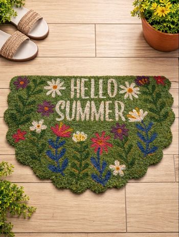 Paillasson demi lune hello Summer 40x60cm