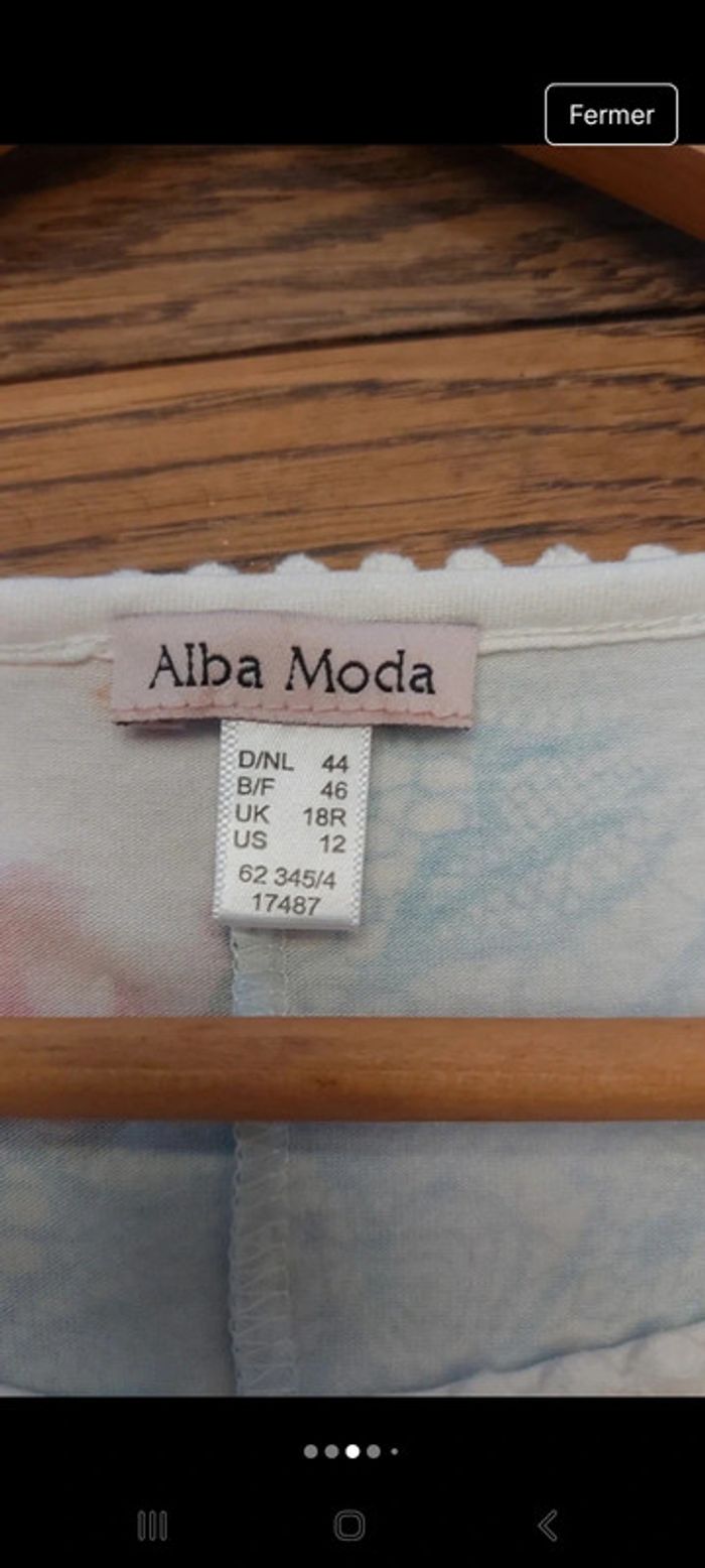 Jolie Robe bleu multicolor Alba Moda fr 46 - photo numéro 3