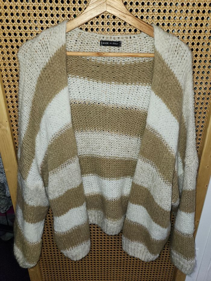 Gilet laine rayé