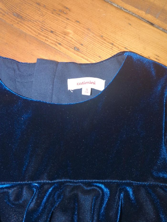 Robe velours et tulles paillettes fêtes cérémonie 8 ans catimini - photo numéro 3