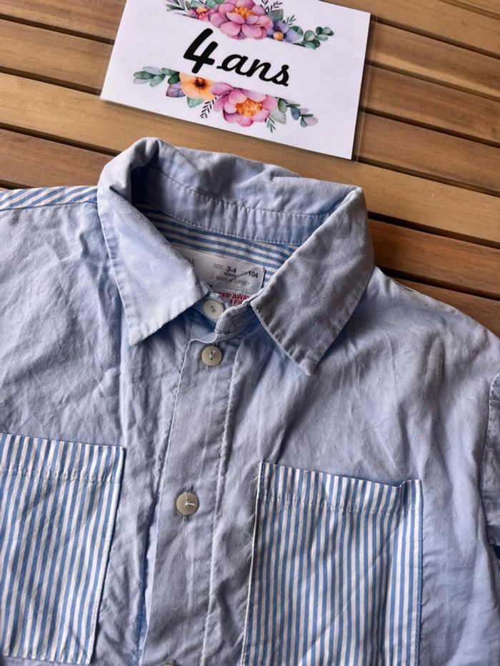 Chemise rayée Zara 4 ans - photo numéro 2