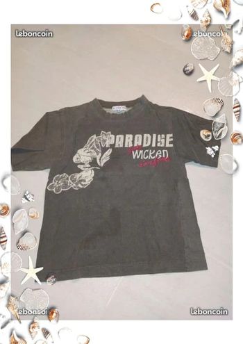Tee shirt kaki 8 ans