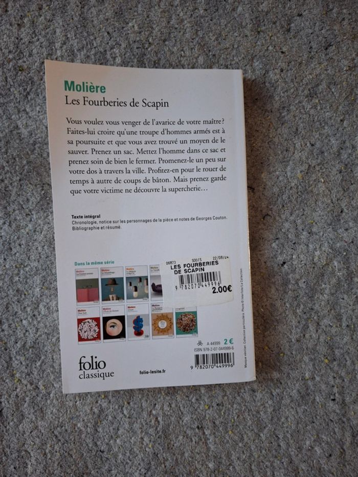 Livre les fourberies de Scapin - photo numéro 2