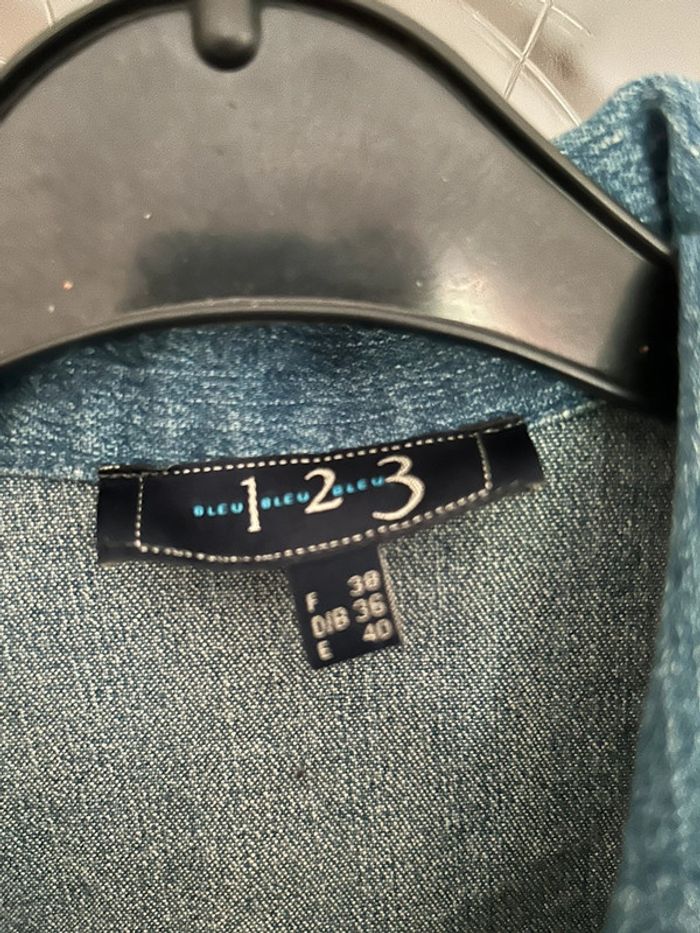 Veste en jean manche 3/4 - photo numéro 2
