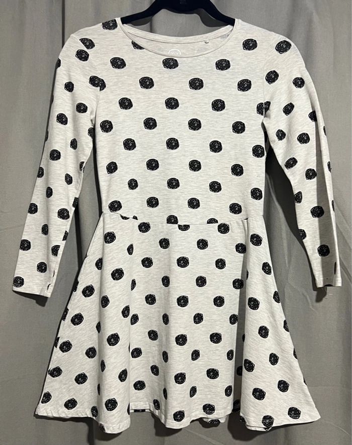 Robe grise à pois noir cool club 146 cm ( 10 ans ) comme neuve