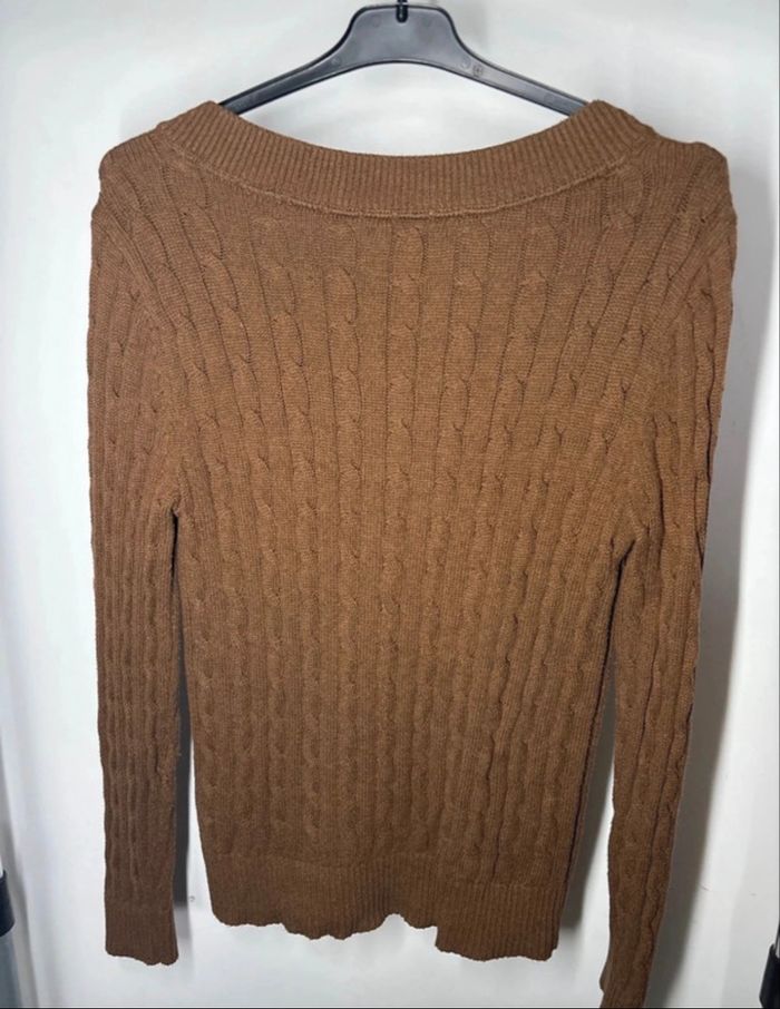 Pull Tommy Hilfiger – Col V – Maille torsadée – épais & Chaud – Taille M - photo numéro 4