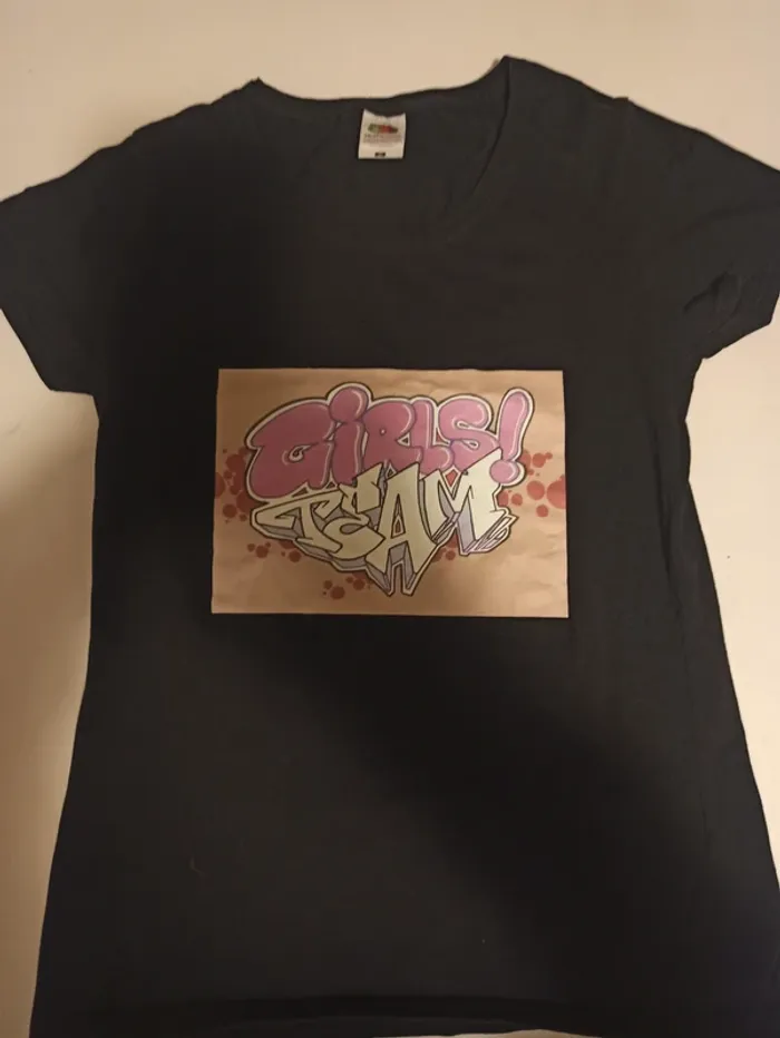Tee shirt noir Girl team