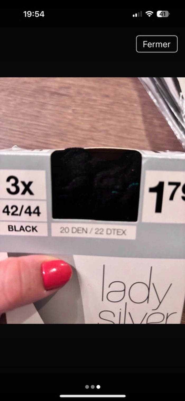 Neuf - Lot de 3 collants noirs - photo numéro 3