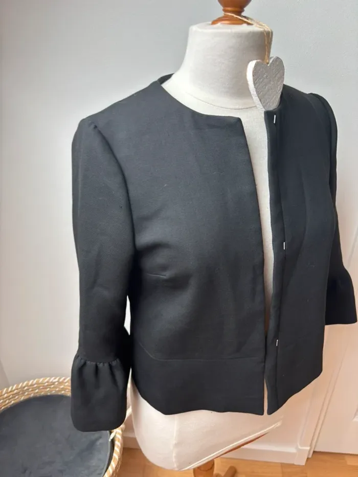 🖤 Veste noire Caroll – manches 3/4 T38 Le blazer parfait ! - photo numéro 2