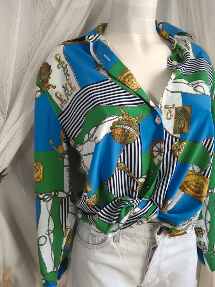 Burberrys | Chemise motif marin |   t. 38 - photo numéro 3