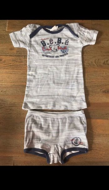 Maillot de corps et caleçon 18 mois