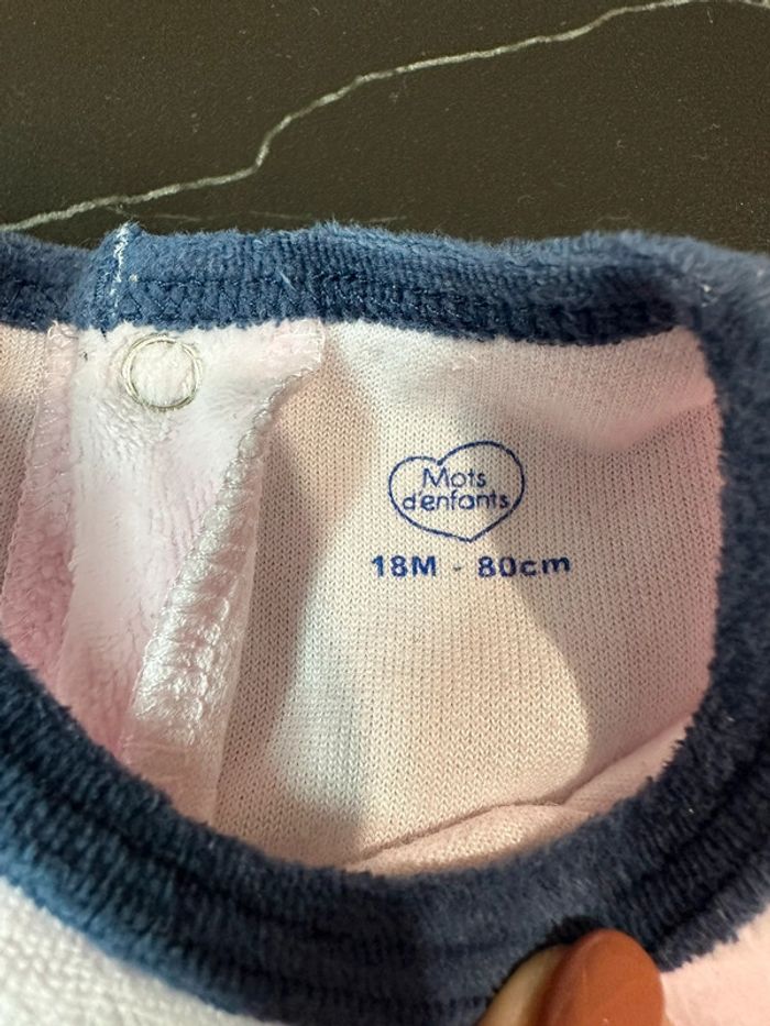 Pyjama/grenouillère velour lapins - photo numéro 3