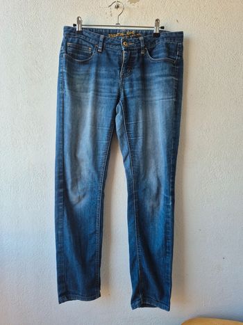 Jean uni taille basse