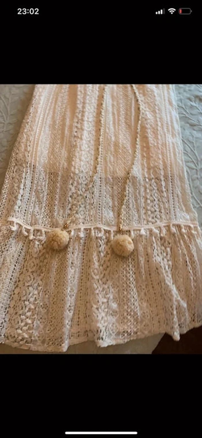 Vestido largo ibicenco verano mujer talla S/M beige - photo numéro 2