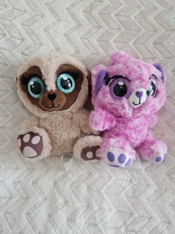 Lot peluches yeux brillants
