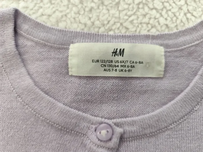 Gilet violet H&M 122/128 = 8 ans neuf - photo numéro 4