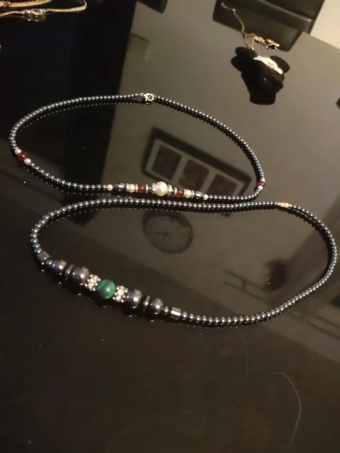 Collier bijoux fantaisie perles tres jolis - photo numéro 5