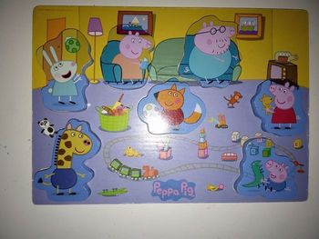 Puzzle en bois Peppa pig 7 morceaux 