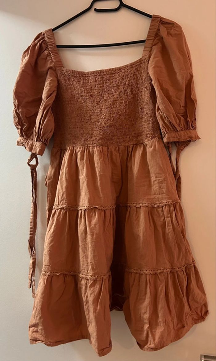 Robe orange foncé / camel taille M