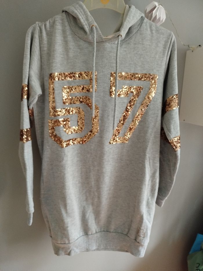 Robe pull gris taille XS cache cache - photo numéro 2