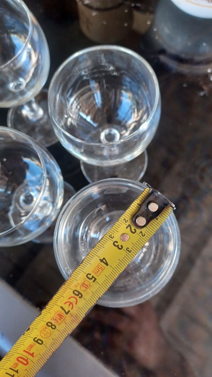 Verres à pied à alcool lot de 6 en très bon état