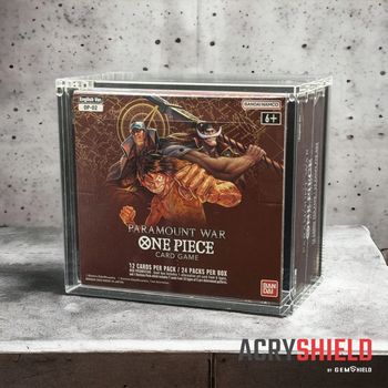 Protection acrylique premium pour display one piece US 1rst print fond coloré