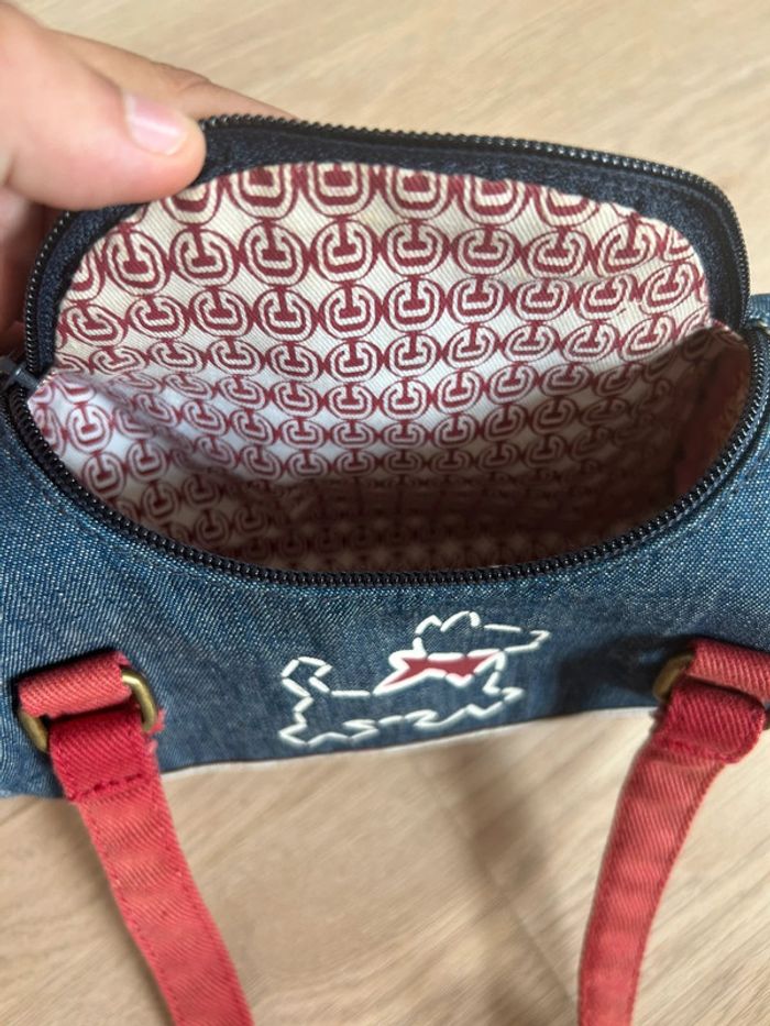 Petit sac Chipie Jeans vintage – denim & anses rouges – Y2K / années 2000 - photo numéro 6