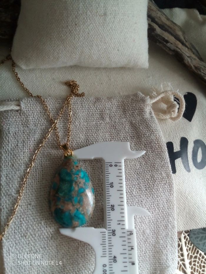 Collier pierre naturelle de jaspe impérial - photo numéro 2