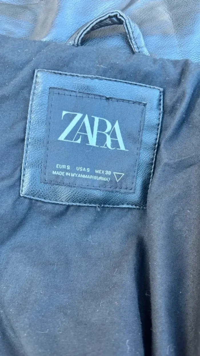 💕 veste perfecto noire taille 36 S #zara - photo numéro 5