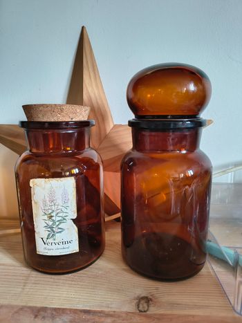 Lot de pot en verre fumé hermétique 