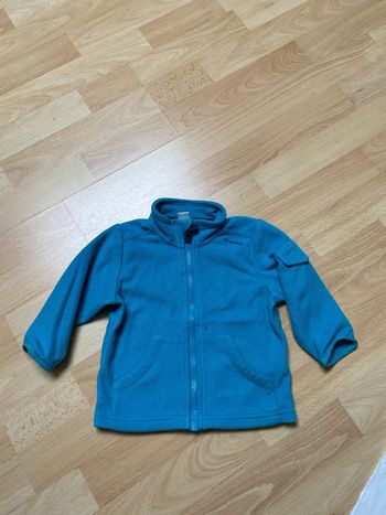Veste polaire bleu turquoise 18 mois Quecha