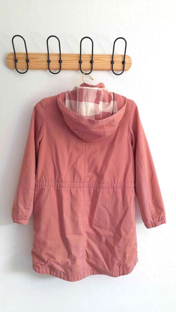 Parka avec capuche H&M vieux rose 9/10 ans - photo numéro 2