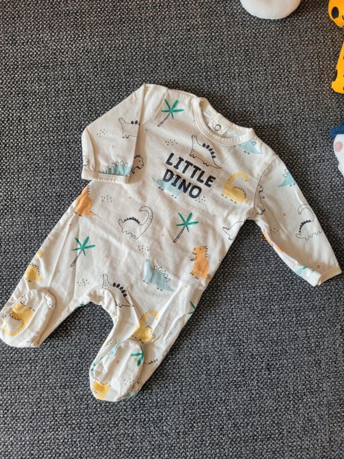 Pyjama garçon 1 pièce en coton 1 mois - photo numéro 2