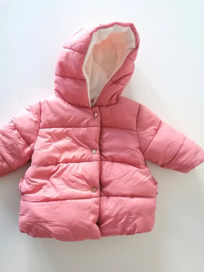 Lot joli manteau + gants et bonnet 3 mois fille - photo numéro 2