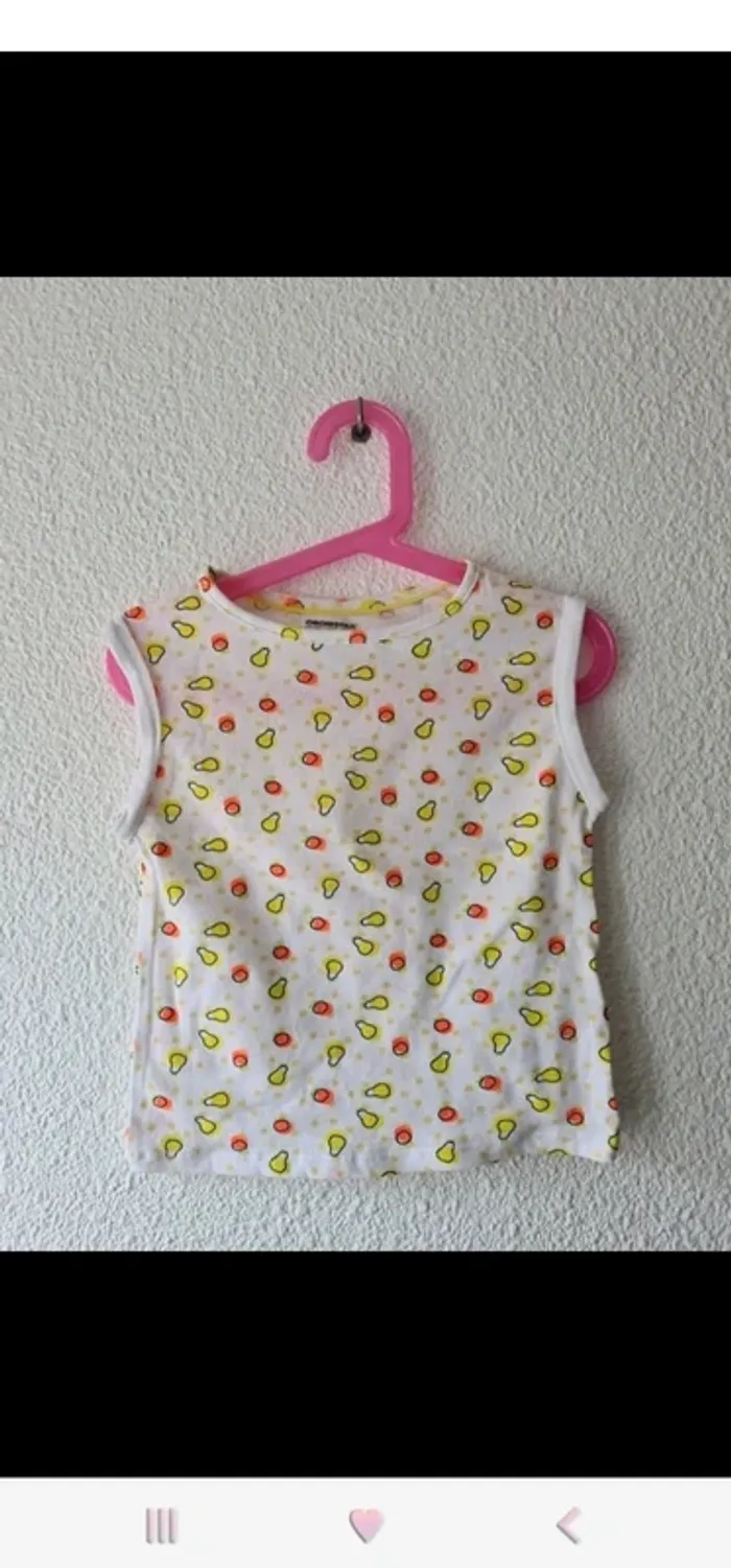 débardeur blanc jaune et orange Orchestra